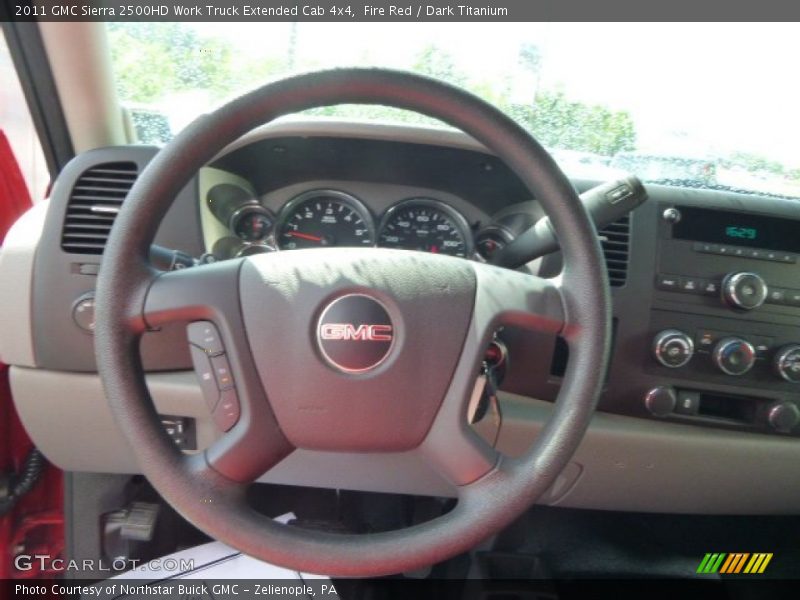 Fire Red / Dark Titanium 2011 GMC Sierra 2500HD Work Truck Extended Cab 4x4