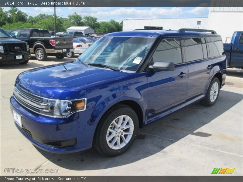 Deep Impact Blue / Dune 2014 Ford Flex SE