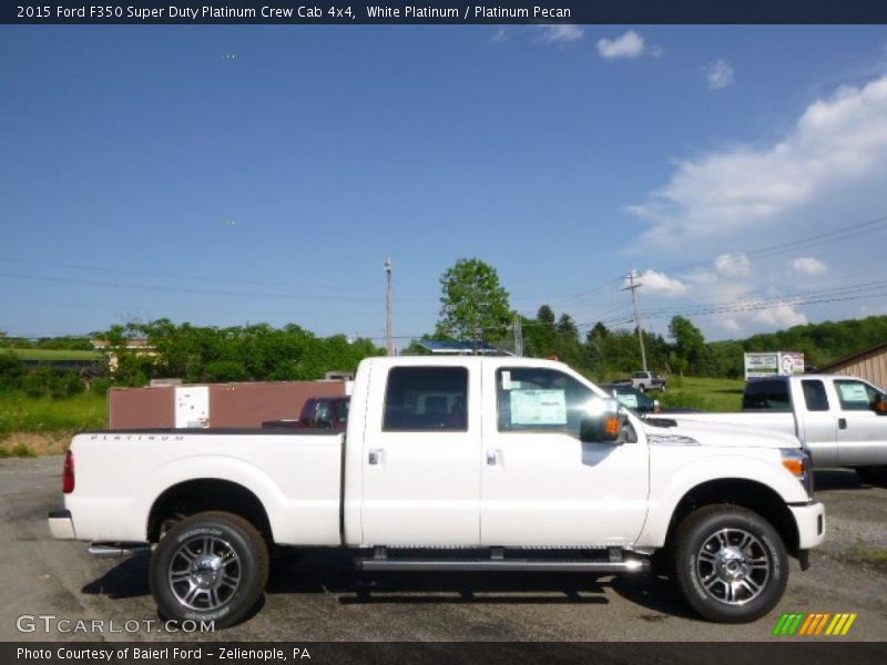 White Platinum / Platinum Pecan 2015 Ford F350 Super Duty Platinum Crew Cab 4x4