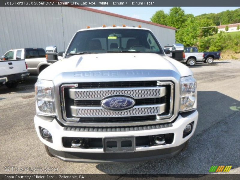 White Platinum / Platinum Pecan 2015 Ford F350 Super Duty Platinum Crew Cab 4x4