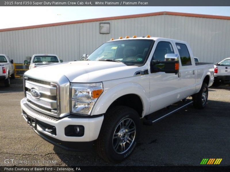 White Platinum / Platinum Pecan 2015 Ford F350 Super Duty Platinum Crew Cab 4x4