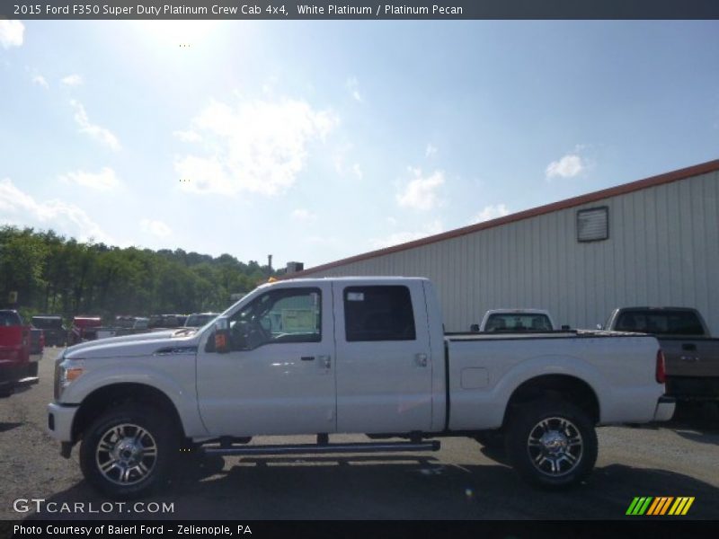 White Platinum / Platinum Pecan 2015 Ford F350 Super Duty Platinum Crew Cab 4x4