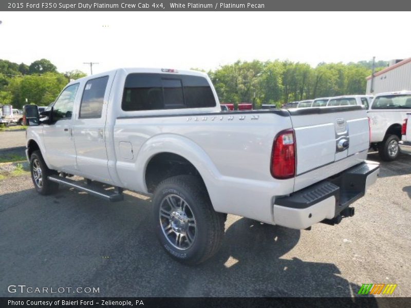 White Platinum / Platinum Pecan 2015 Ford F350 Super Duty Platinum Crew Cab 4x4