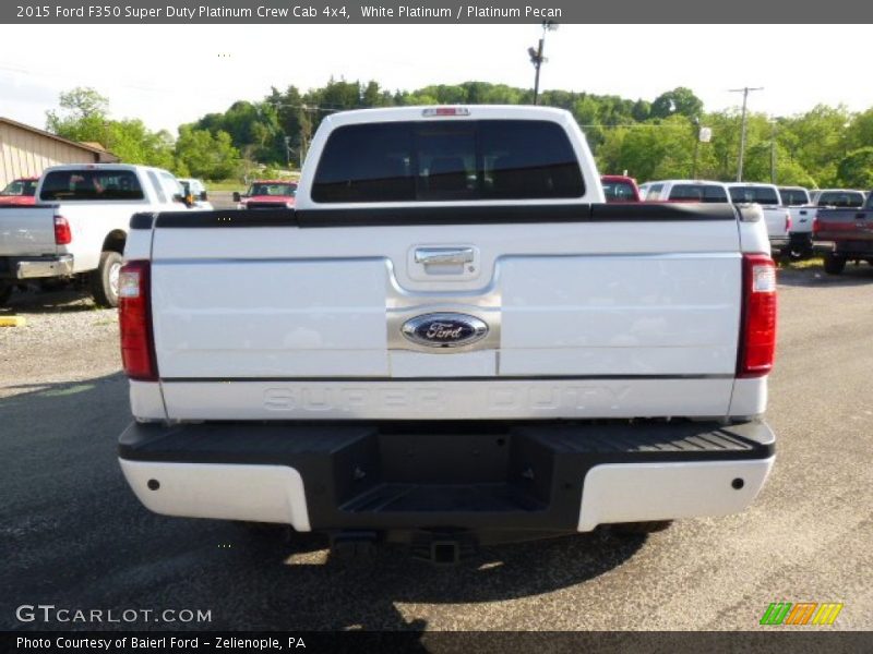 White Platinum / Platinum Pecan 2015 Ford F350 Super Duty Platinum Crew Cab 4x4