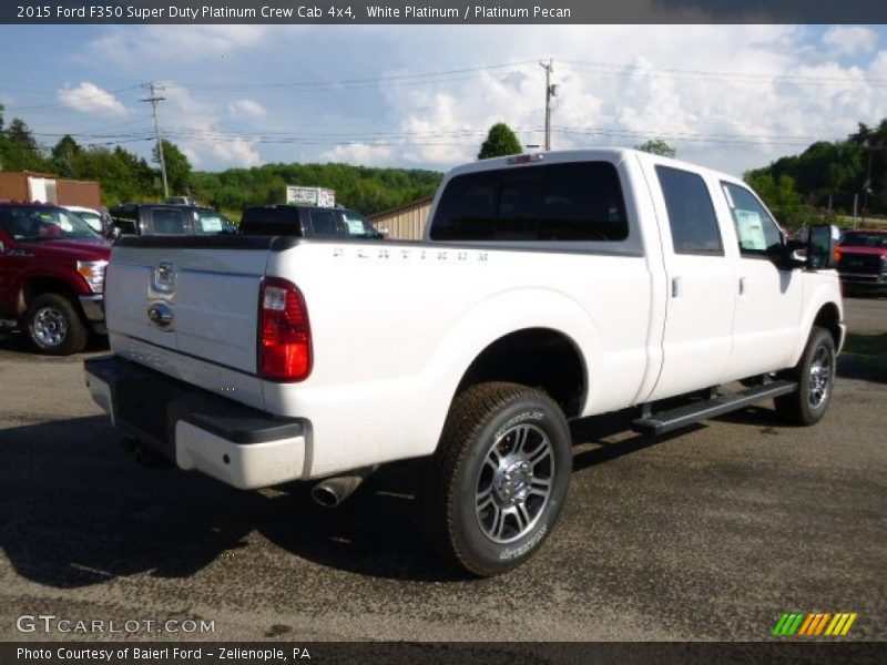 White Platinum / Platinum Pecan 2015 Ford F350 Super Duty Platinum Crew Cab 4x4
