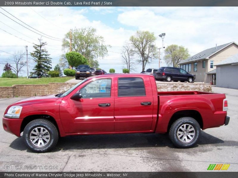 Lava Red Pearl / Slate 2009 Mitsubishi Raider LS Double Cab