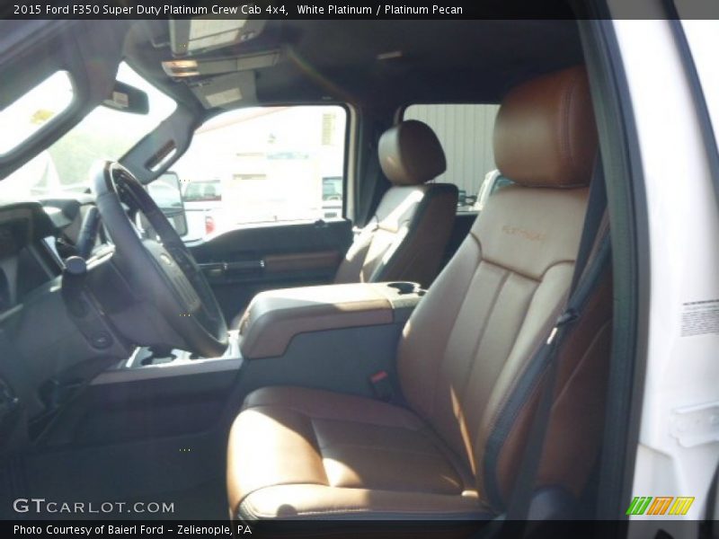 White Platinum / Platinum Pecan 2015 Ford F350 Super Duty Platinum Crew Cab 4x4