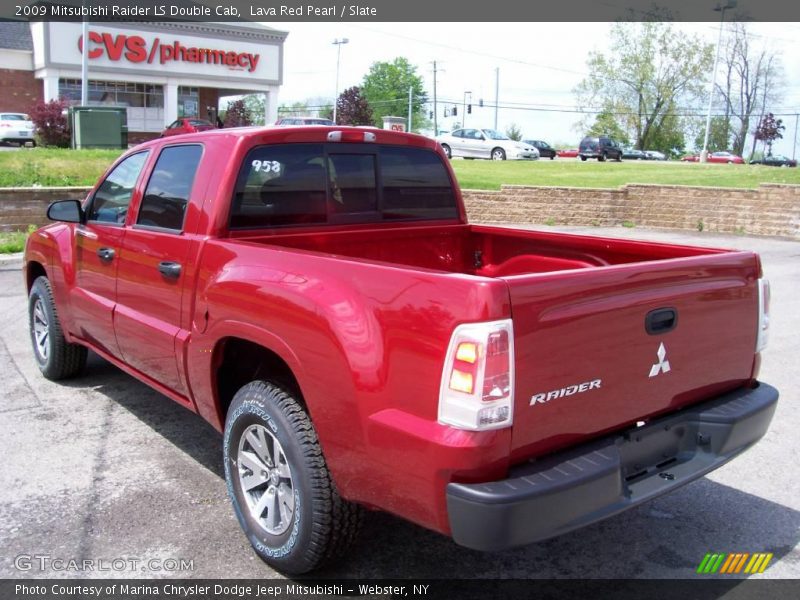 Lava Red Pearl / Slate 2009 Mitsubishi Raider LS Double Cab