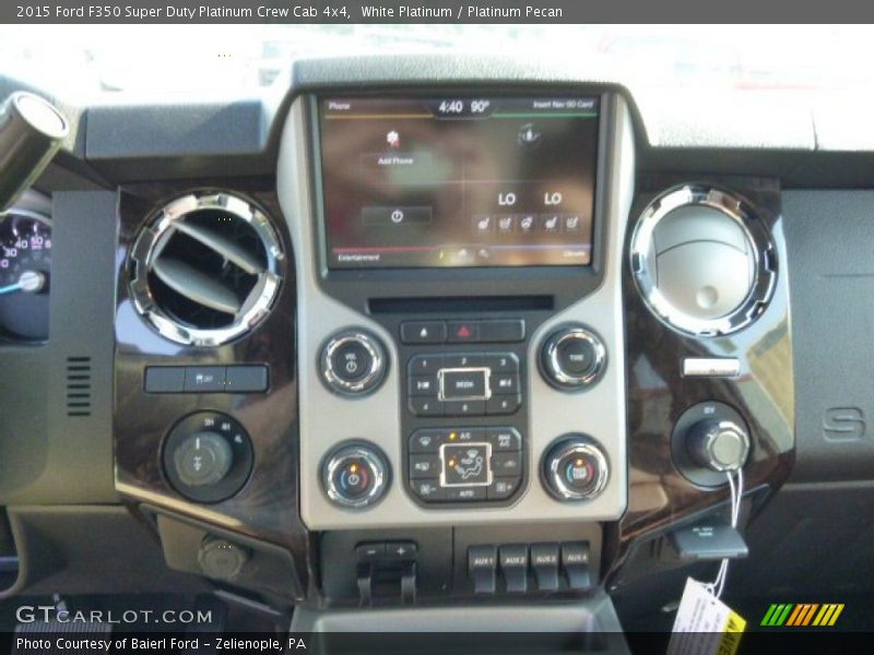 White Platinum / Platinum Pecan 2015 Ford F350 Super Duty Platinum Crew Cab 4x4