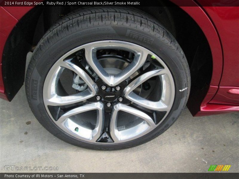 Ruby Red / Sport Charcoal Black/Silver Smoke Metallic 2014 Ford Edge Sport
