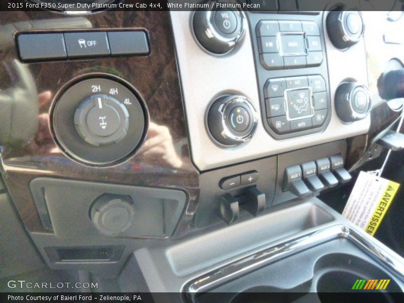 White Platinum / Platinum Pecan 2015 Ford F350 Super Duty Platinum Crew Cab 4x4