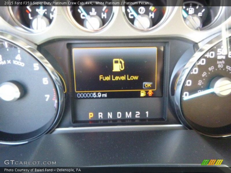 White Platinum / Platinum Pecan 2015 Ford F350 Super Duty Platinum Crew Cab 4x4