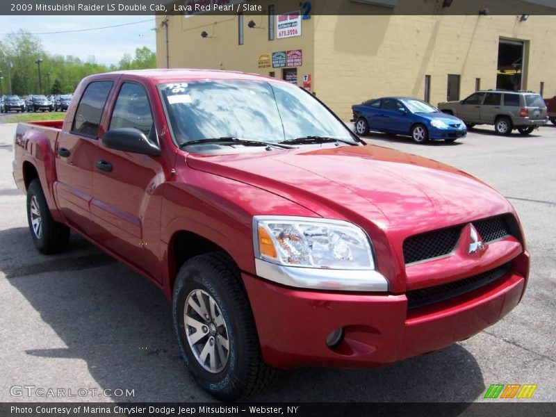 Lava Red Pearl / Slate 2009 Mitsubishi Raider LS Double Cab