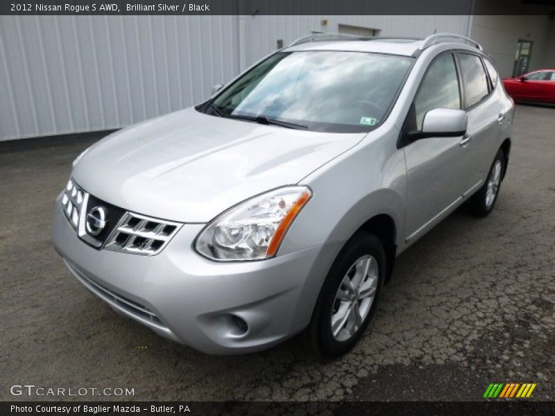 Brilliant Silver / Black 2012 Nissan Rogue S AWD
