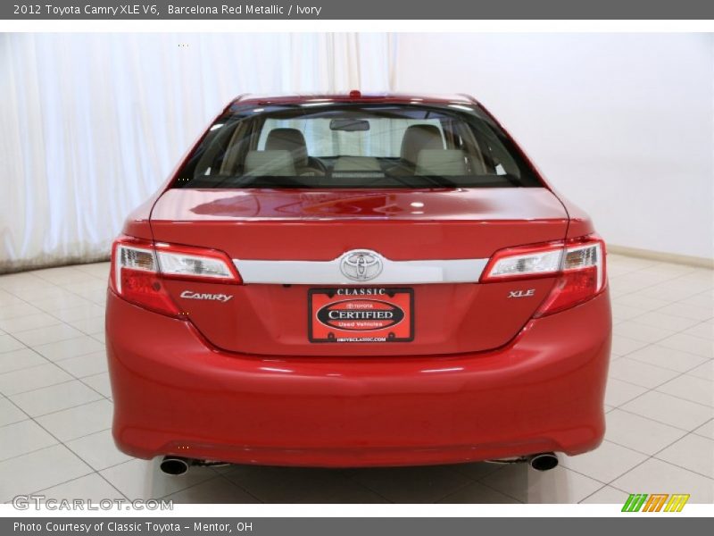 Barcelona Red Metallic / Ivory 2012 Toyota Camry XLE V6