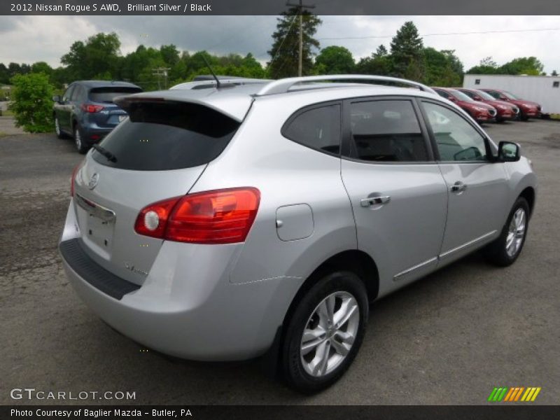 Brilliant Silver / Black 2012 Nissan Rogue S AWD