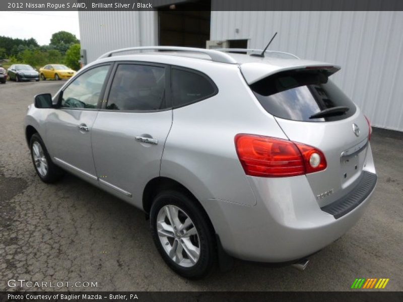 Brilliant Silver / Black 2012 Nissan Rogue S AWD