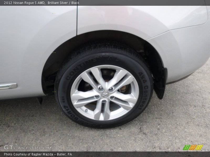 Brilliant Silver / Black 2012 Nissan Rogue S AWD