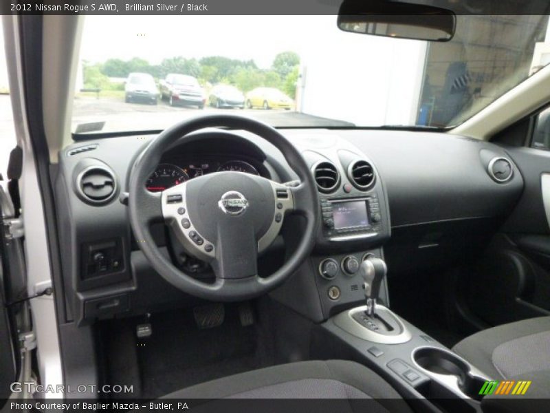 Brilliant Silver / Black 2012 Nissan Rogue S AWD
