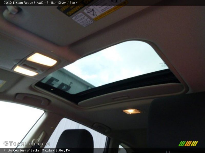 Brilliant Silver / Black 2012 Nissan Rogue S AWD