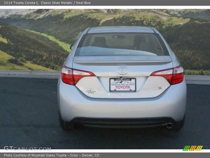 Classic Silver Metallic / Steel Blue 2014 Toyota Corolla S
