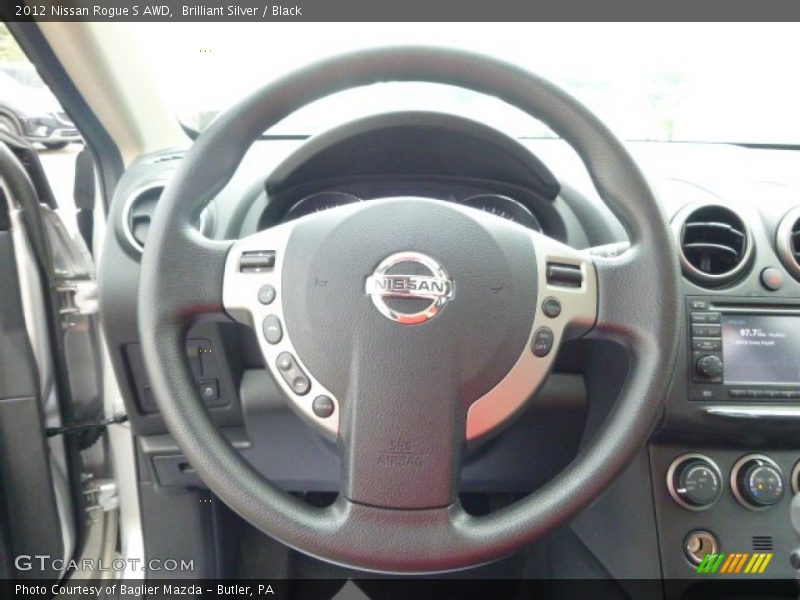 Brilliant Silver / Black 2012 Nissan Rogue S AWD