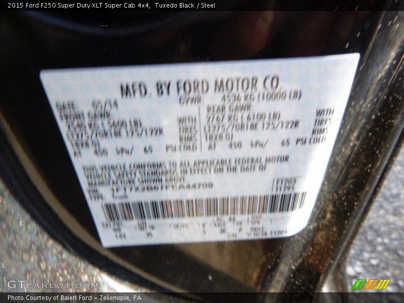 Tuxedo Black / Steel 2015 Ford F250 Super Duty XLT Super Cab 4x4