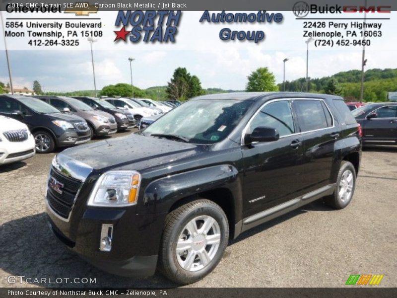 Carbon Black Metallic / Jet Black 2014 GMC Terrain SLE AWD