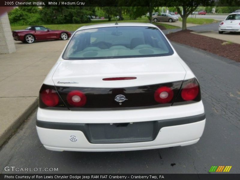 White / Medium Gray 2005 Chevrolet Impala