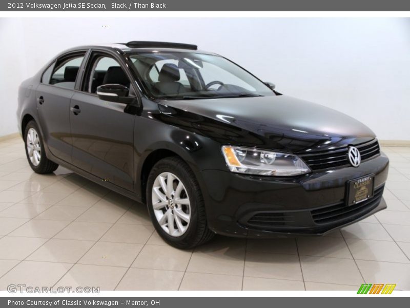 Black / Titan Black 2012 Volkswagen Jetta SE Sedan