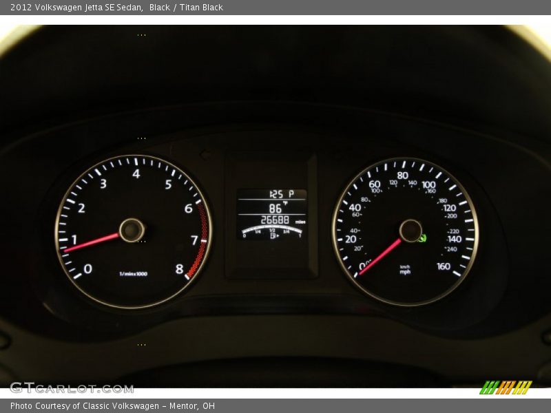 Black / Titan Black 2012 Volkswagen Jetta SE Sedan