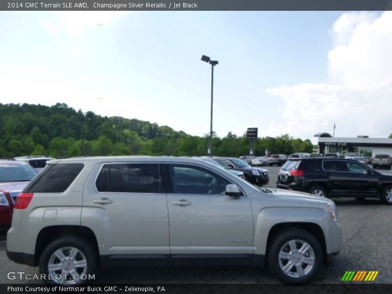 Champagne Silver Metallic / Jet Black 2014 GMC Terrain SLE AWD