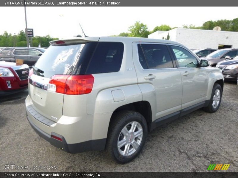 Champagne Silver Metallic / Jet Black 2014 GMC Terrain SLE AWD