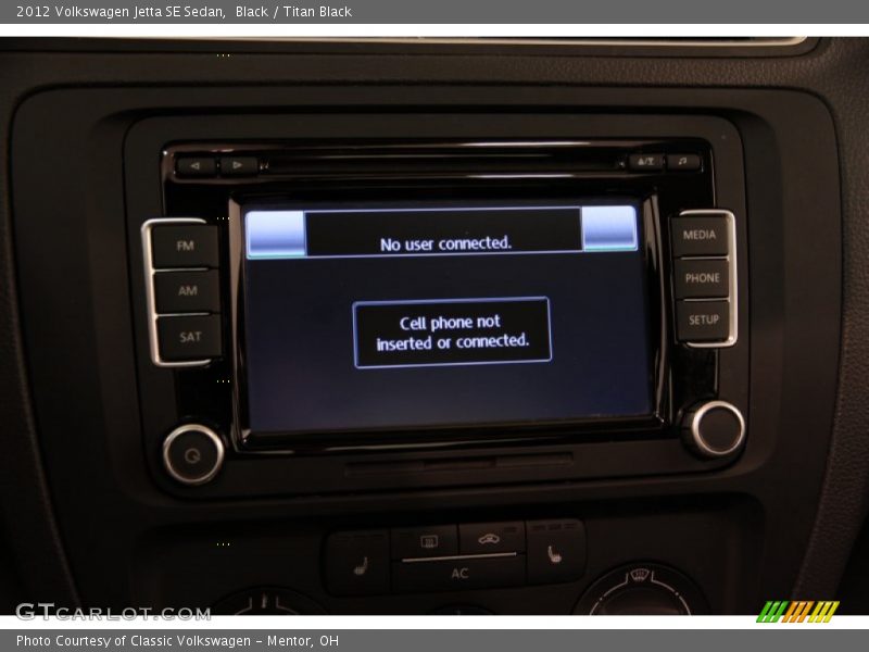 Black / Titan Black 2012 Volkswagen Jetta SE Sedan