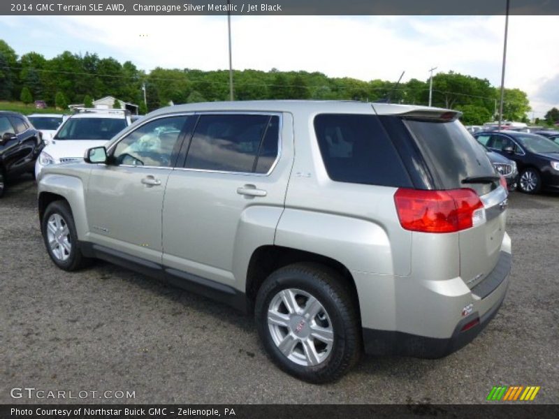 Champagne Silver Metallic / Jet Black 2014 GMC Terrain SLE AWD