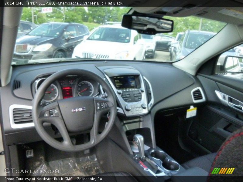 Champagne Silver Metallic / Jet Black 2014 GMC Terrain SLE AWD