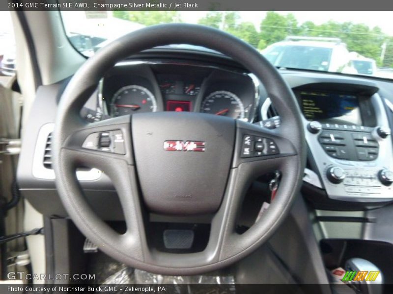 Champagne Silver Metallic / Jet Black 2014 GMC Terrain SLE AWD