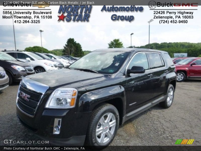 Carbon Black Metallic / Jet Black 2014 GMC Terrain SLE AWD