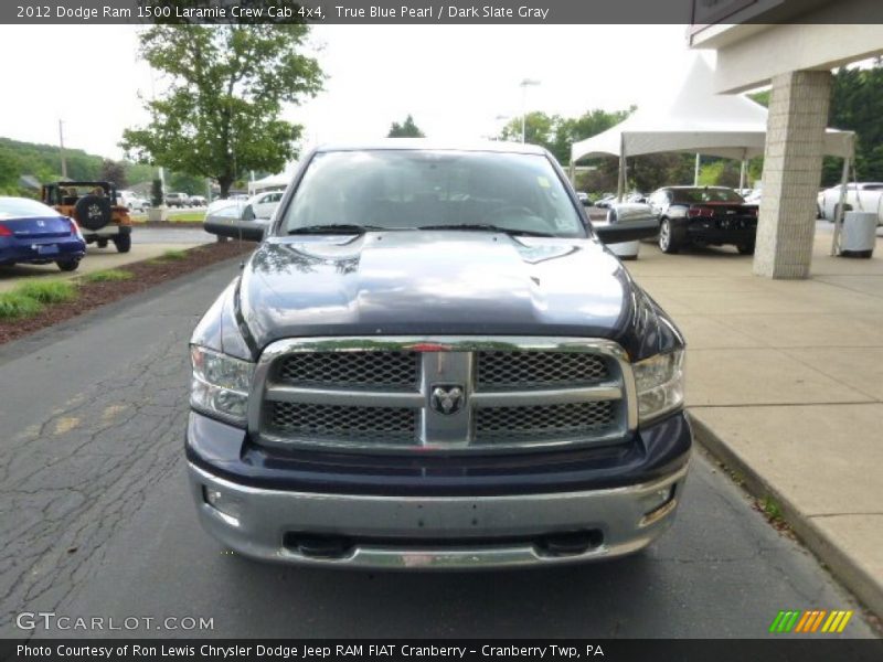 True Blue Pearl / Dark Slate Gray 2012 Dodge Ram 1500 Laramie Crew Cab 4x4