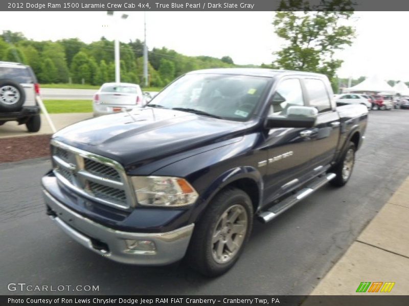 True Blue Pearl / Dark Slate Gray 2012 Dodge Ram 1500 Laramie Crew Cab 4x4