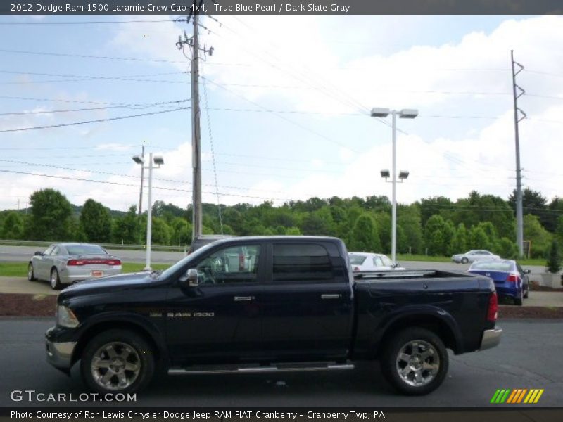 True Blue Pearl / Dark Slate Gray 2012 Dodge Ram 1500 Laramie Crew Cab 4x4