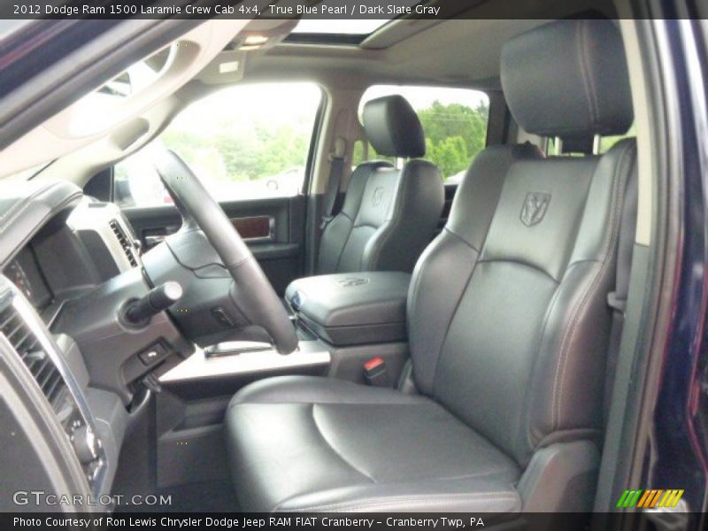 True Blue Pearl / Dark Slate Gray 2012 Dodge Ram 1500 Laramie Crew Cab 4x4
