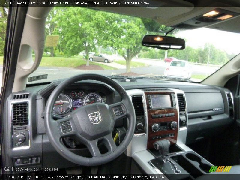 True Blue Pearl / Dark Slate Gray 2012 Dodge Ram 1500 Laramie Crew Cab 4x4