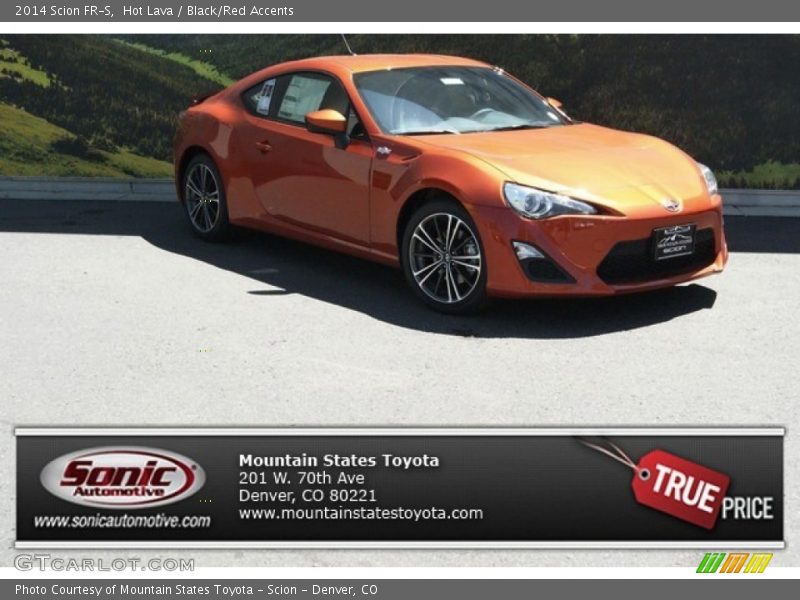 Hot Lava / Black/Red Accents 2014 Scion FR-S