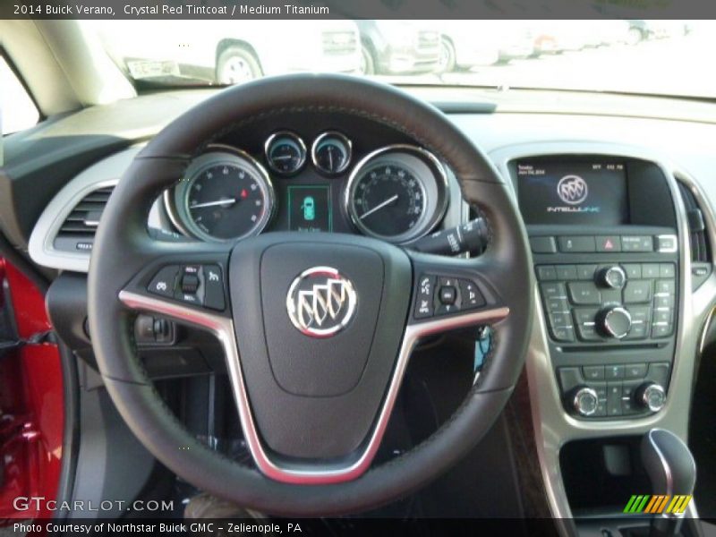 Crystal Red Tintcoat / Medium Titanium 2014 Buick Verano