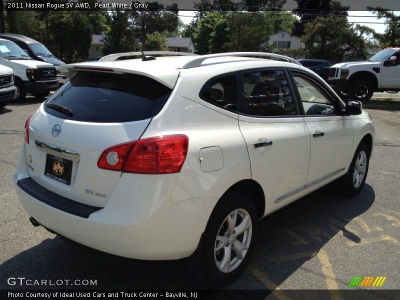 Pearl White / Gray 2011 Nissan Rogue SV AWD