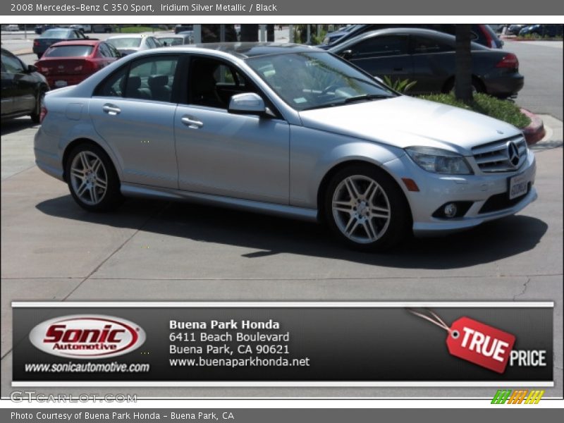 Iridium Silver Metallic / Black 2008 Mercedes-Benz C 350 Sport