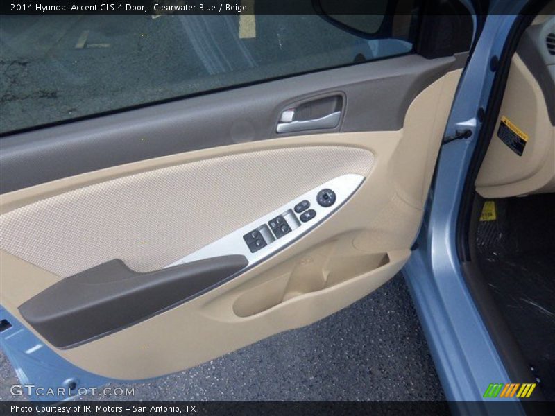 Clearwater Blue / Beige 2014 Hyundai Accent GLS 4 Door