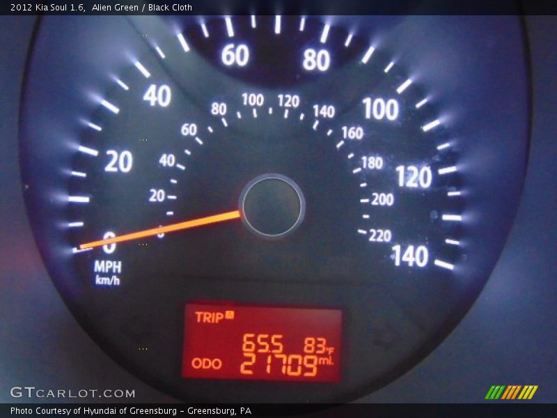 Alien Green / Black Cloth 2012 Kia Soul 1.6