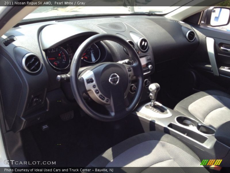 Pearl White / Gray 2011 Nissan Rogue SV AWD